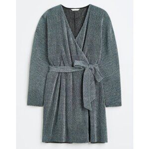 NWT H&M Glittery Jersey Wrap Blue Dress Size 4XL